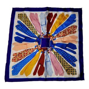 Jos A Bank 100% Silk Tie Graphic Print Pocket Square NEW Retails $30